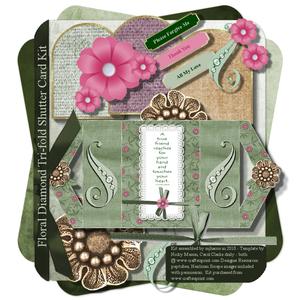 Floral Diamond Tri-fold Shutter Card Kit