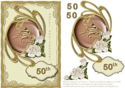 Anniversar of 50 Years Card Topper