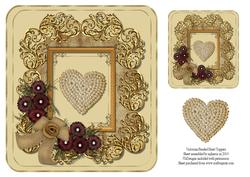 Victorian Beaded Heart Toppers