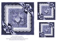 Blue of Lace & Satin Topper