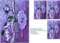 Purple Tattered Romance Card Toppers