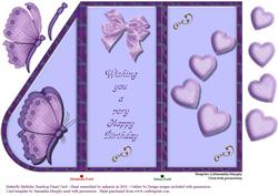 Butterfly Birthday Teardrop Panel Card