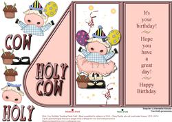 Holy Cow Birthday Teardrop Card