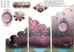Evening's Quiet Scalloped Cascade Card