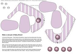 Lavender Striped Baby Shoes