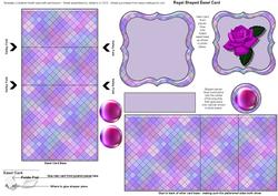 Purple Rose Easel Card