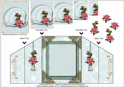 Rose Pyramage Reverse Gatefold Card