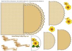 Autumn Blessings Scalloped Edge Card