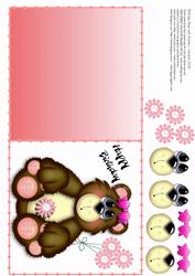 Birthday Bear with Flowers