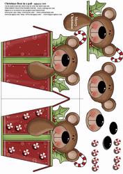 Christmas Bear in a Pail