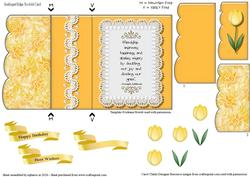 Tulip Scalloped Tri-fold Edge Card