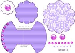 Lavender Floral Wobble Card