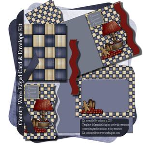 Country Wave Edged Card & Envelope Kit