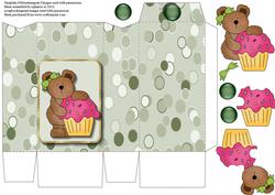 Cupcake Bear Pinch Bag