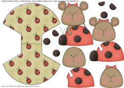 Mouse & Lady Bug Wobble Card