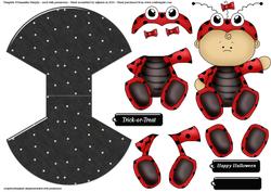 Lady Bug Halloween Wobble Card