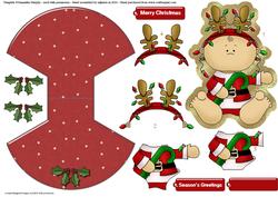 Decorated Baby Christmas Wobble Card