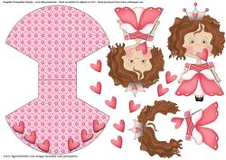 Pink Princess Wobble Card