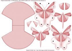 Butterfly Wobble Card in Pink