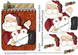 Santa & Snowmen Jar Card Topper
