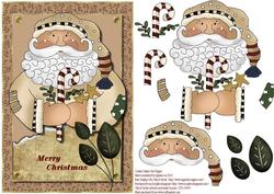 Country Santa Card Topper