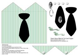 Man's Dress Shirt & Tie Card Topper