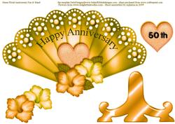 Golden Anniversary Fan & Stand