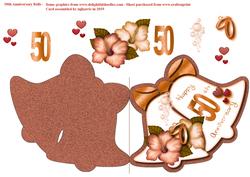 50th Anniversary Double Bells Card