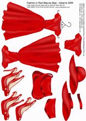 Fashion in Red Step-by-step