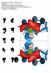 Little Boy Flying an Airplane Quick Card