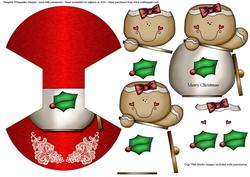 Gingerbread Cookie Cristmas Wobble Card