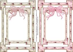 2 Card Topper Frames with Raffia Bows
