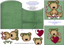 Rounded Envelope Card - Christmas Bears