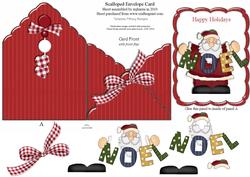 Scalloped Envelope Card - Santa Clause