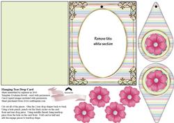 Hanging Tear Drop Card - Stripes
