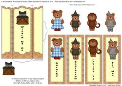 4 Bookmarks & Bookmark Envelope - Wizard of Oz