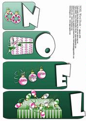 Noel Word Book Green & Pink