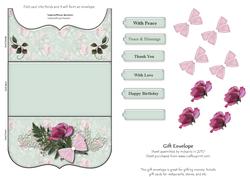 Gift Envelope Card - Delicate Roses