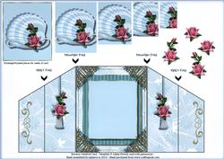 Rose Pyramage Reverse Gate Fold Card