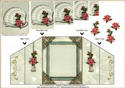 Rose Pyramage Reverse Gate Fold Card 4