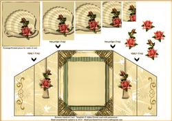 Rose Pyramage Reverse Gate Fold Card 5