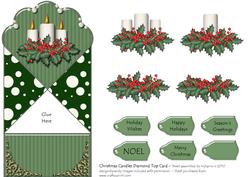 Christmas Candles Diamond Top Card