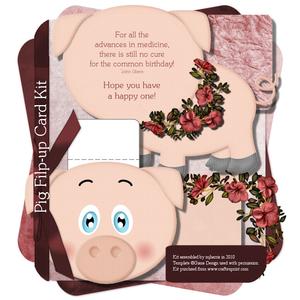 Pig Flip-up Card Kit