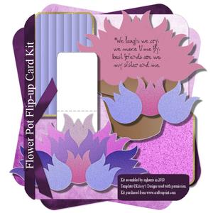 Flower Pot Flip-up Card Kit