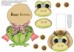 Frog Flip-up Card