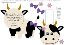 Cow Flip-up Card