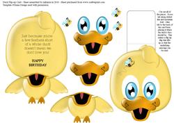 Duck Flip-up Card