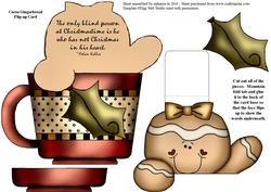 Cocoa Gingerbread Flip-up Card