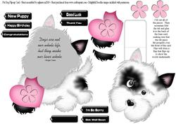 Pet Dog Flip-up Card
