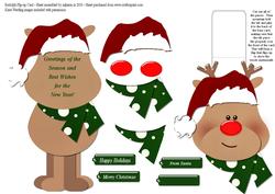 Rudolph Flip-up Card